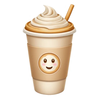 latte in a paper take out cup sticker