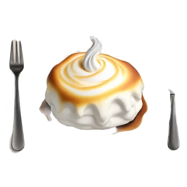 Baked Alaska on a plate  sticker