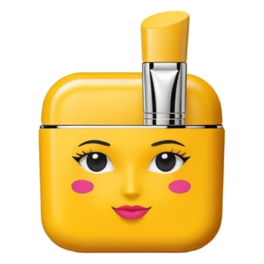 yellow makeup packaging sticker