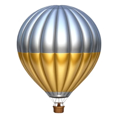 Chrome metallic hot air balloon sticker