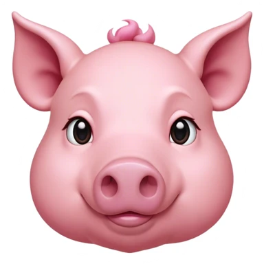 Cinematic Noble Pig Portrait Emoji, Poised and regal, with a stout, robust build and a smooth, well-groomed rosy-pink hide, deep-set soulful beady eyes, Simplified yet sharp and sophisticated features, highly detailed, glowing with a soft, dignified glow, high shine, intelligent and determined, stylized with an air of barnyard nobility, focused and attentive, soft glowing outline, capturing the essence of a watchful and confident pig, so majestic it feels as though it could trot out of the screen with effortless authority! sticker