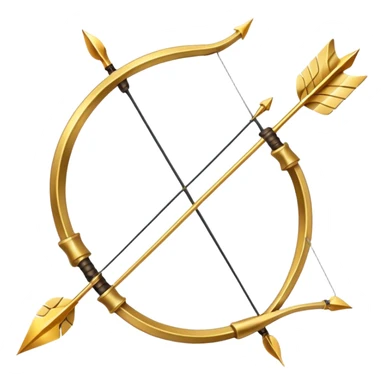 golden bow and arrow sticker