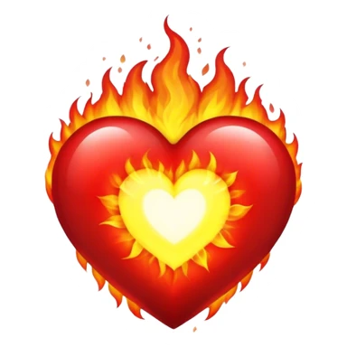 Heart of fire sticker