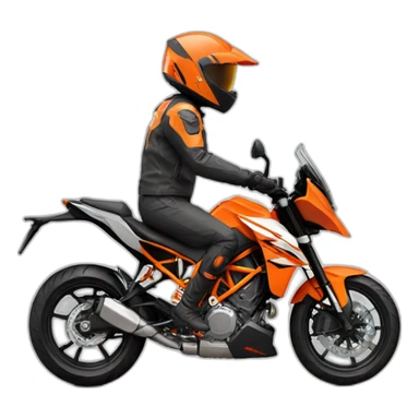 Human riding ktm 390  sticker