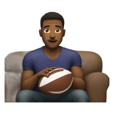 guy watching football sticker