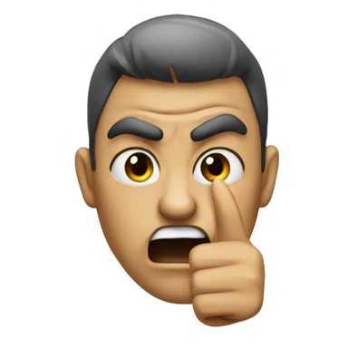 Pointing at you with angry face sticker