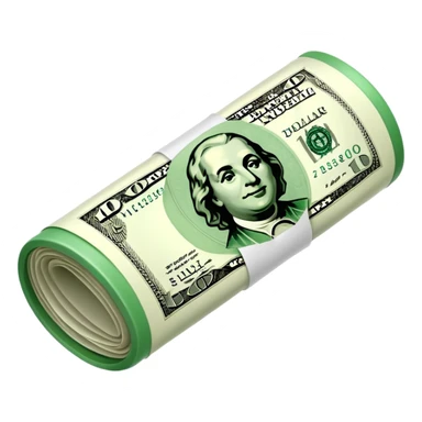 Money that is like a tube One dollar sticker