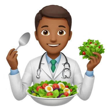 Doctor eating in restaurant full body sticker
