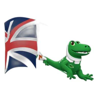Flag lacoste logo sticker