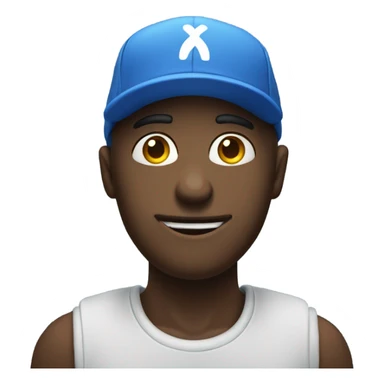 Humano con gorra azul mostrando un ok sticker