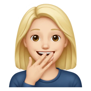 joy emoji laughing covering mouth  sticker