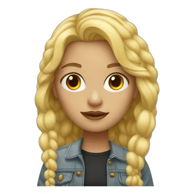 artist blond girl sticker