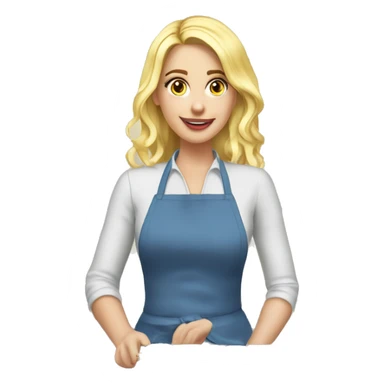 Beautiful blonde baking Christmas cookies ￼ sticker