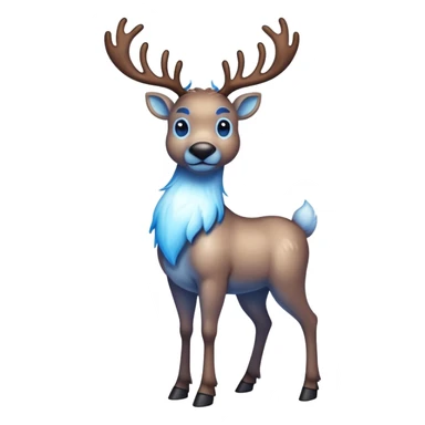 Glowing Blue nosed reindeer sticker