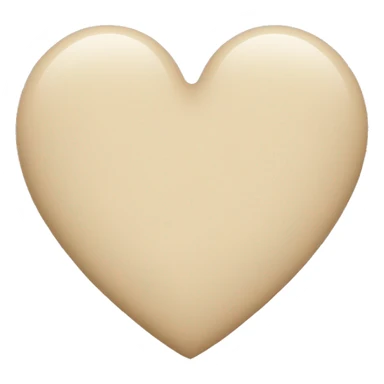Beige color heart sticker