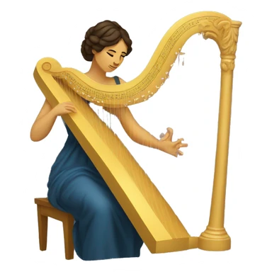 Sappho playing the harp sticker