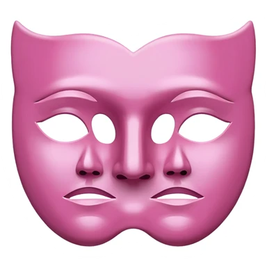 Sad theater mask in pink  sticker