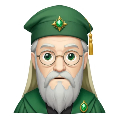 albus dumbledore from harry potter with green   tam o'shanter sticker