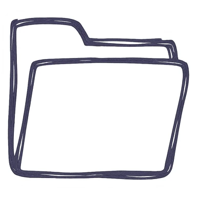 purple folder icon, minimal line art, icon style sticker