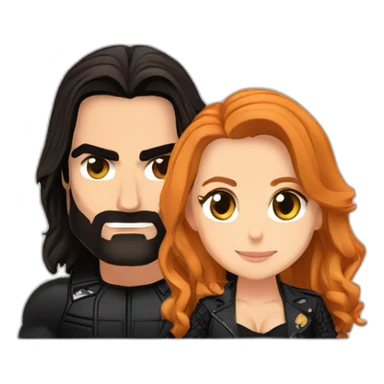 Becky Lynch et Seth Rollins sticker