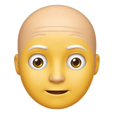 an emoji with no face bald sticker