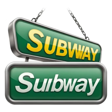 subway restrunt  sign sticker