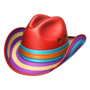 striped cowboy hat sticker