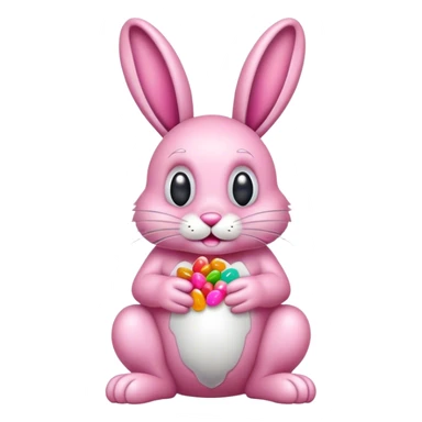 easter bunny pooping jelly beans sticker