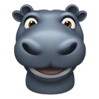 A person who looks like a hippopotamus sticker