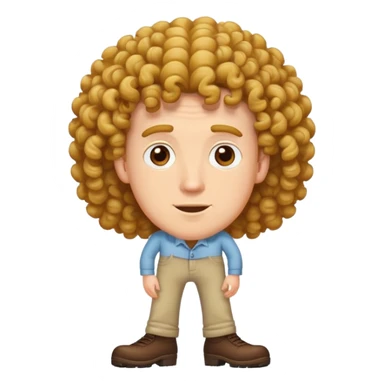 Really tall guy with big feet that’s white with curly hair. Who’s talking a lot sticker