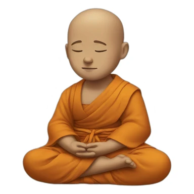 Meditating monk sticker