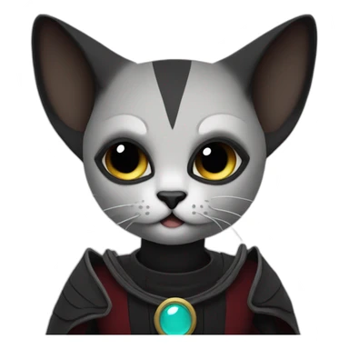 Dark vador whis cat sticker