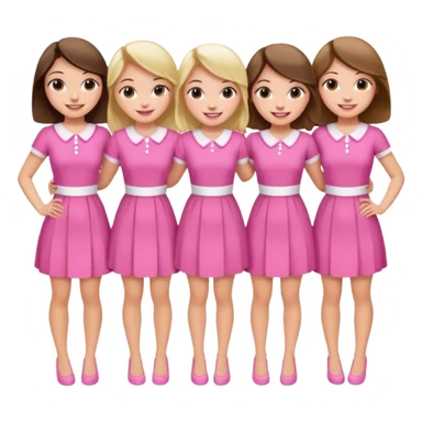 group of cute sorority girls  sticker