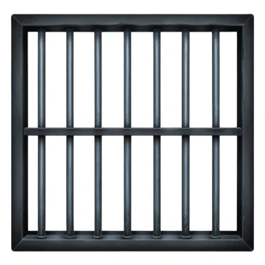 prison window with bars sticker