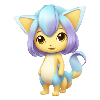 Pastel-Chibi-Sona-Shiny-Fakémon full body sticker