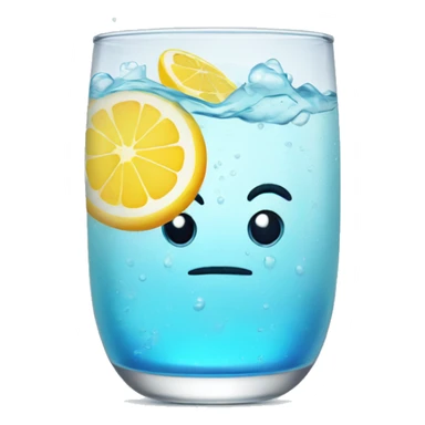 Bubbling seltzer in a glass sticker