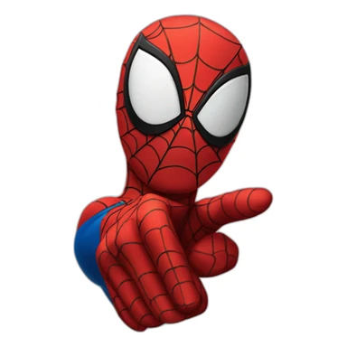 spiderman pointing fingers sticker