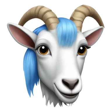 Goat with blue hair  sticker