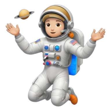 Astronaut floating in space sticker