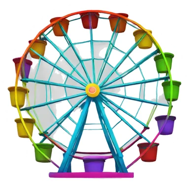 basic rainbow ferris wheel sticker