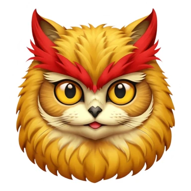 Buho gato defradado de amarillo y mR sticker