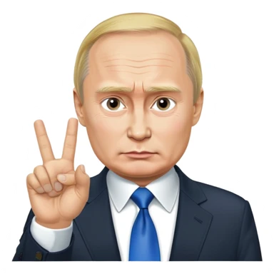 Putin shows trump a "fuck you" sign sticker