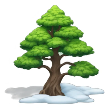 New Year tree in mountains sticker