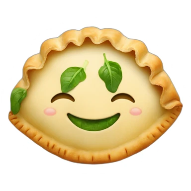 spinach empanada smiley face sticker