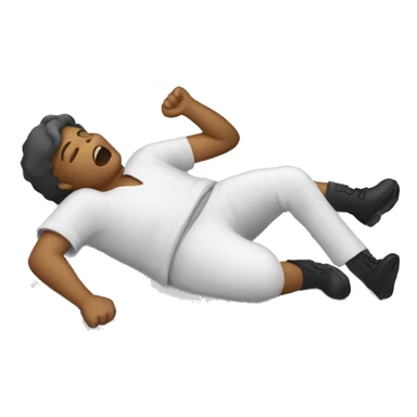 Person fainting sticker