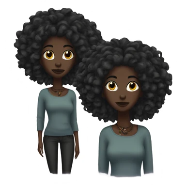 Neo soul Darkskin beauty dread head woman standing sticker