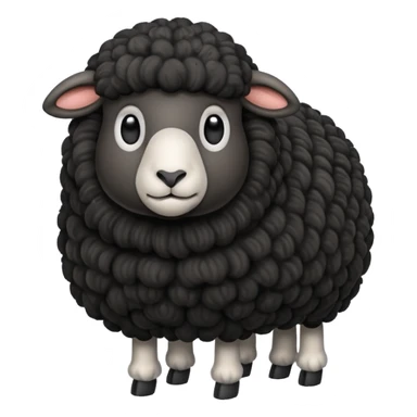 Black sheep emoji  sticker