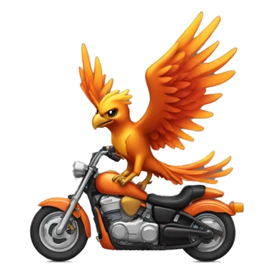 phoenix riding a motorcycle  sticker