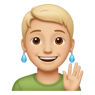 Smile with tears sticker