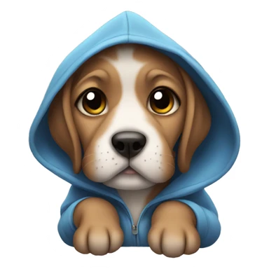 Puppy wearing a hoodie sticker